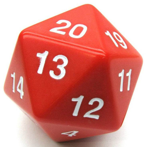 55mm D20 (Red w/ white) Spin-Down Die - 