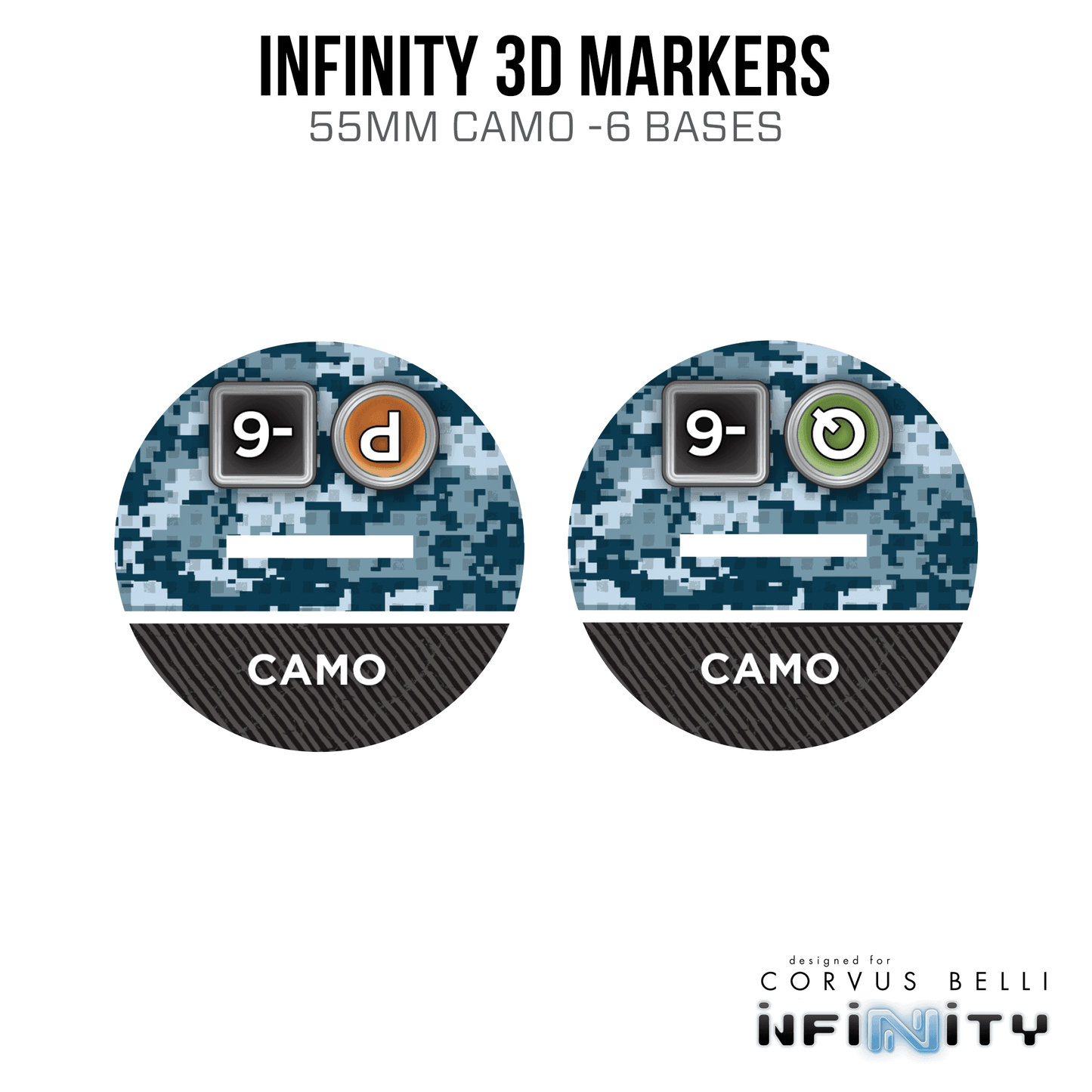 Infinity 3D Markers: Cutter (55mm Camo -6) - P