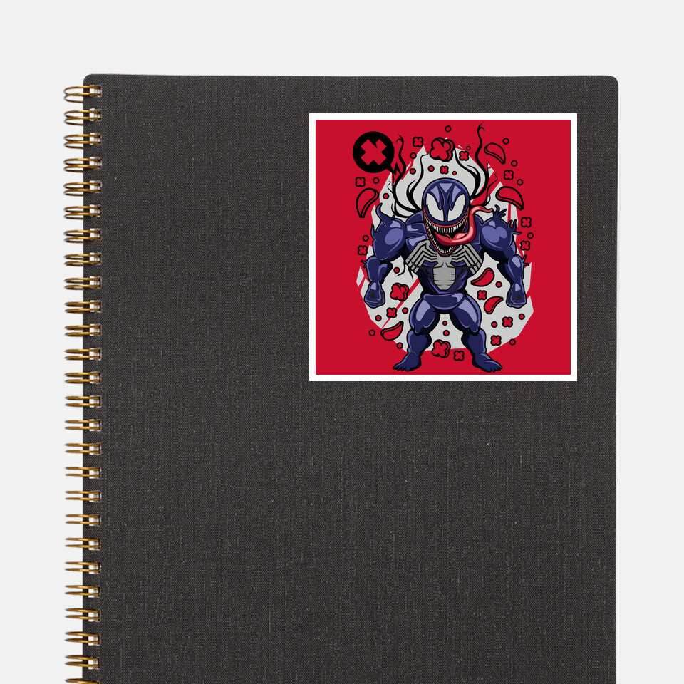 Cartoon Symbiote - None / White / 3x3