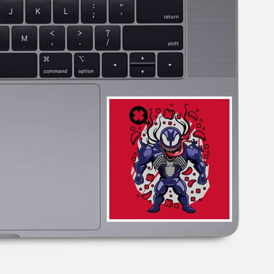 Cartoon Symbiote - None / White / 3x3