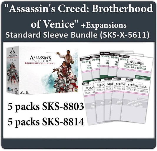 "Assassin's Creed: Brotherhood of Venice" + Expansions Compatible Sleeve Bundle (8803 X 5 + 8814 X 5)