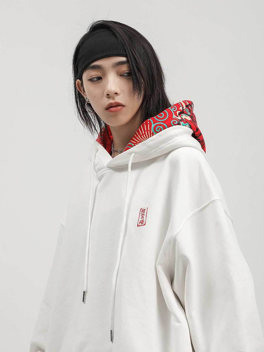 Double Red Dragon Hoodie - Black / M