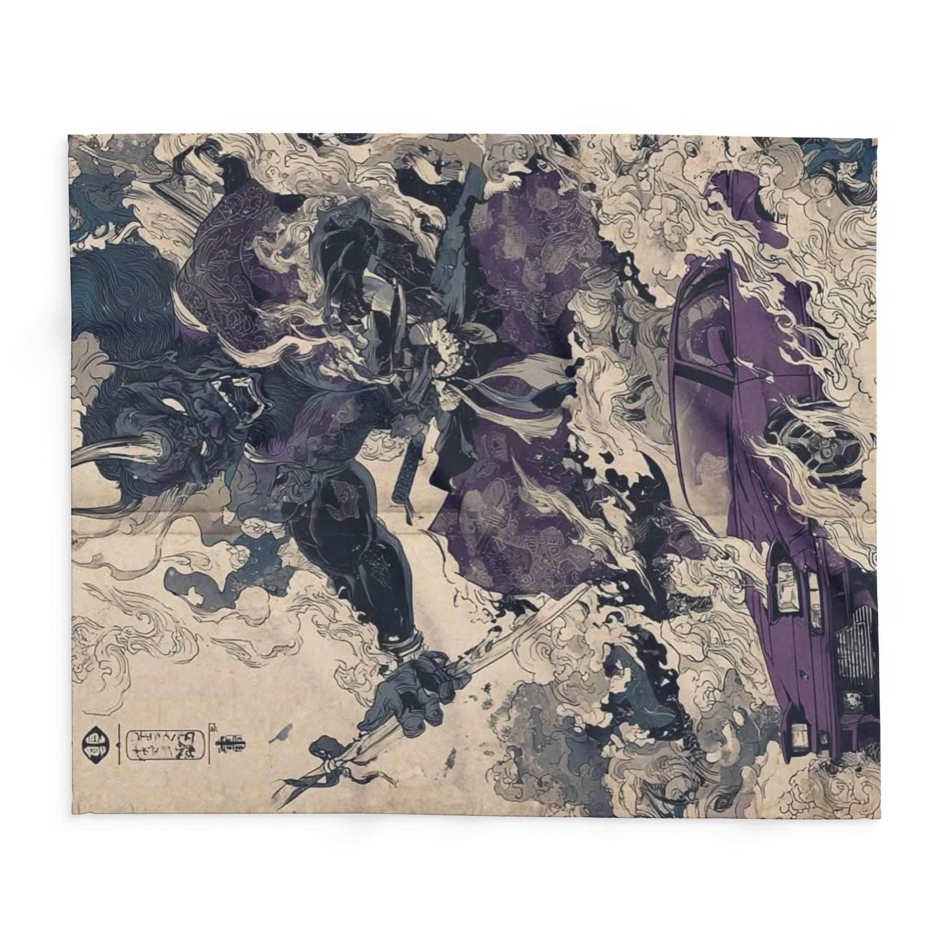 Artistic Fleece Blanket with Fantasy Design, Cozy Blanket for Home Decor, Unique Gift for Enthusiasts, Statement Piece, Perfect for [...] - 30'' × 40''