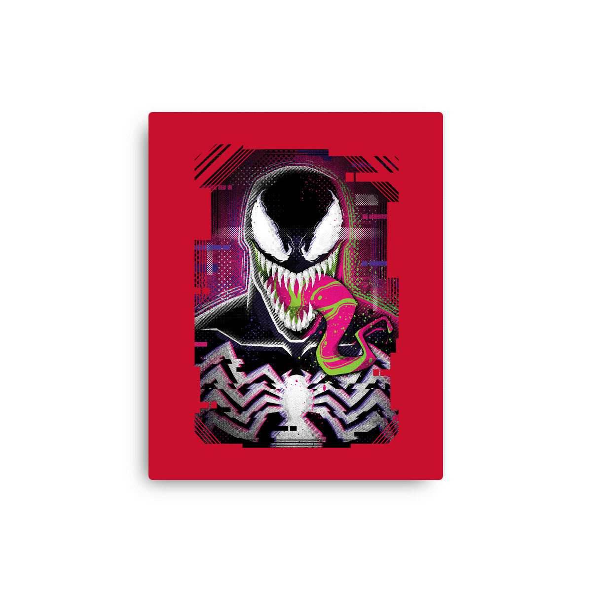 Venom Glitch - None / Red / 12x16