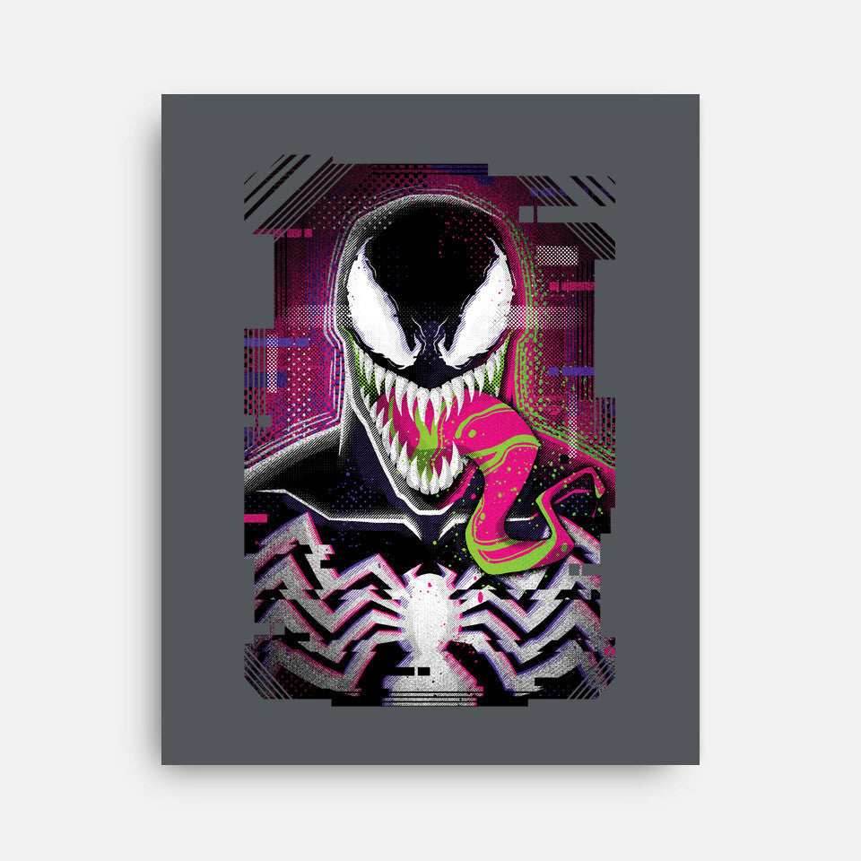 Venom Glitch - None / Red / 12x16
