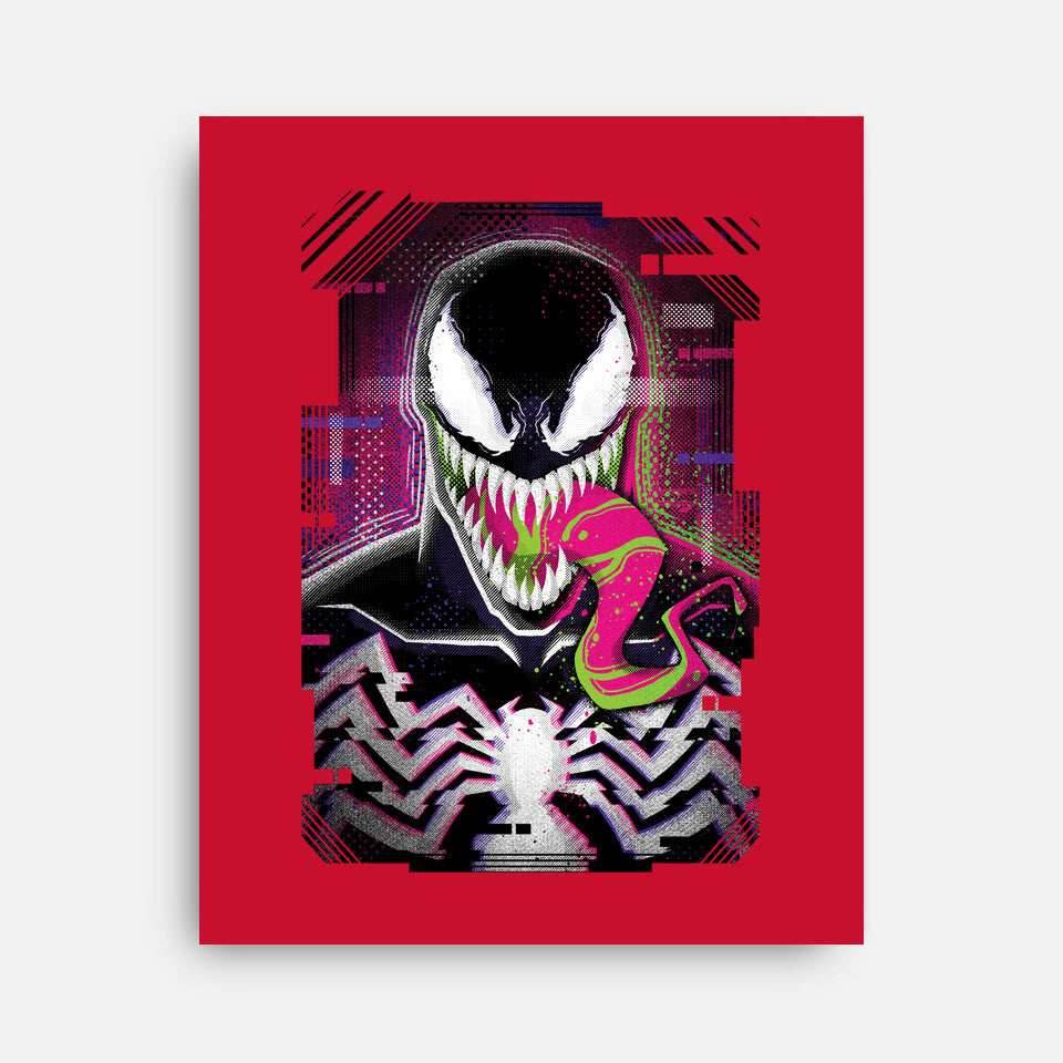 Venom Glitch - None / Red / 12x16