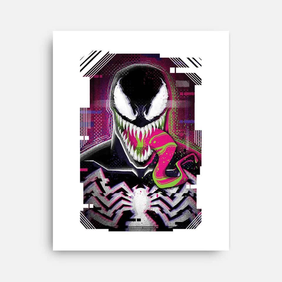 Venom Glitch - None / Red / 12x16