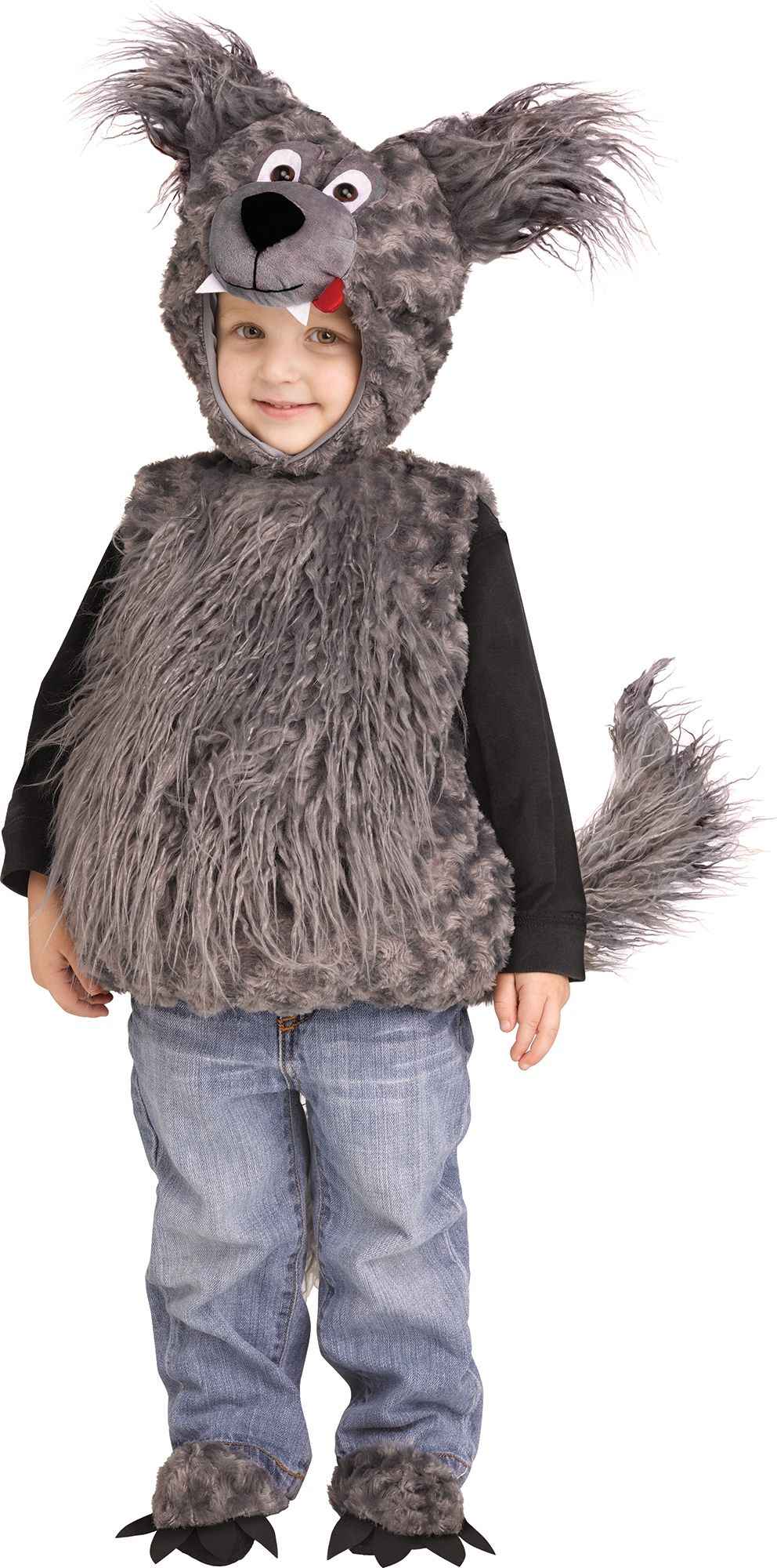 Cuddly Wolf Cub Tunic Child Costume Toddler Size Large 2T-4T