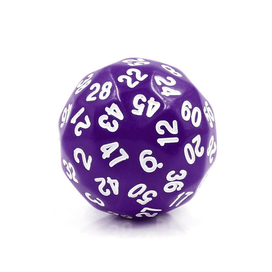 D60 Purple Opaque Single Die 60 Sided/s by HDdice / HengDadice - 