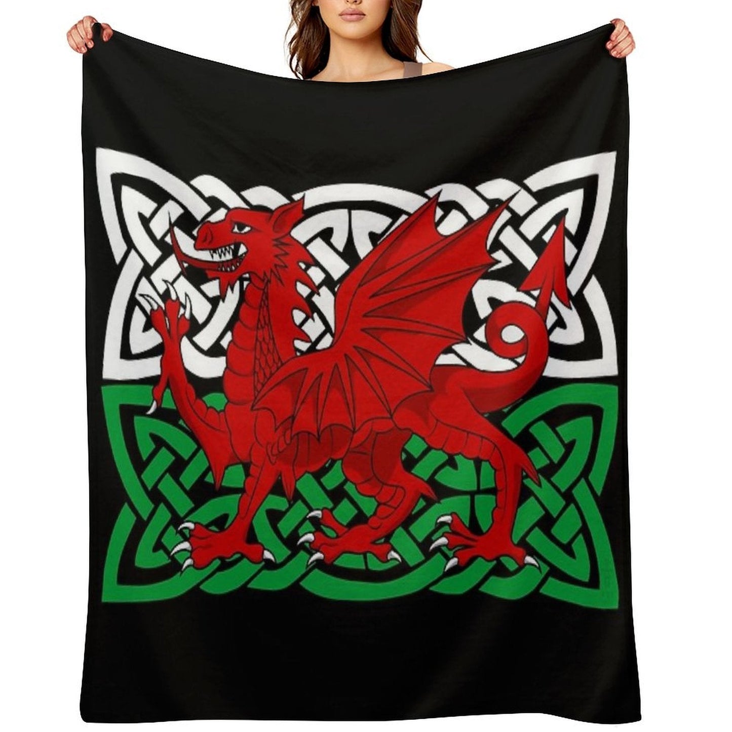 Y Ddraig Goch Throw Blanket