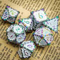 White Rainbow Metal Dice（Dagger of Venom）7-Dice Udixi RPG - 