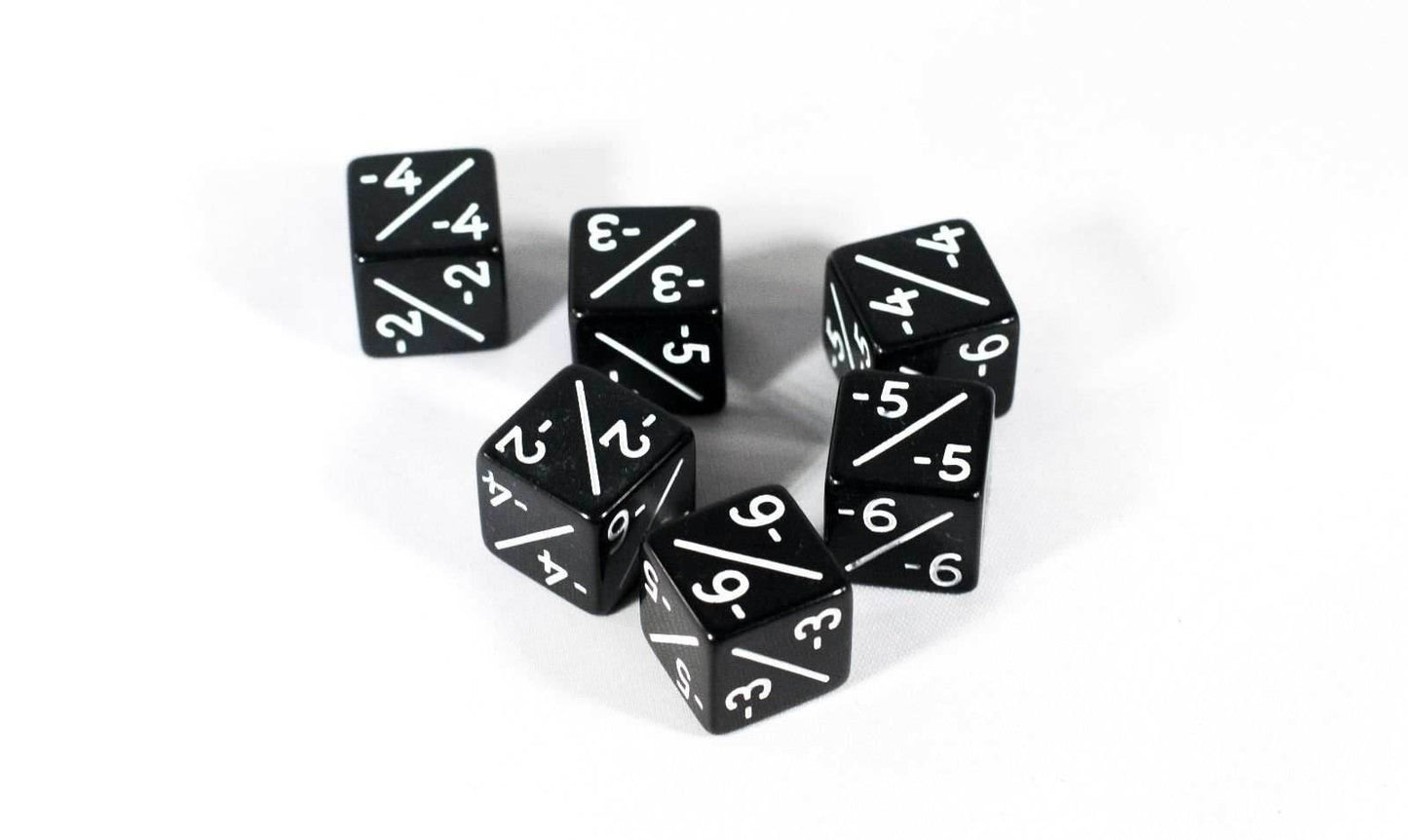 Black D6 MTG -1/-1 Counter Dice - Magic: The Gathering DnD d6 Stats (Sold Per Die) - 