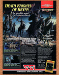 1992 Advanced Dungeons & Dragons Death Knights Krynn Amiga Original Ad v1