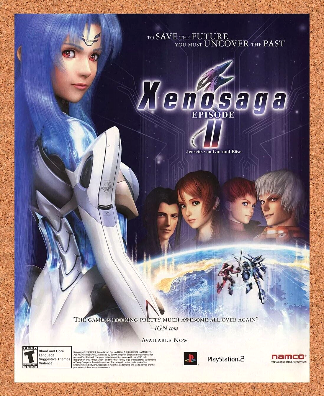 2007 Xenosaga Episode II PS2 Original Ad v3
