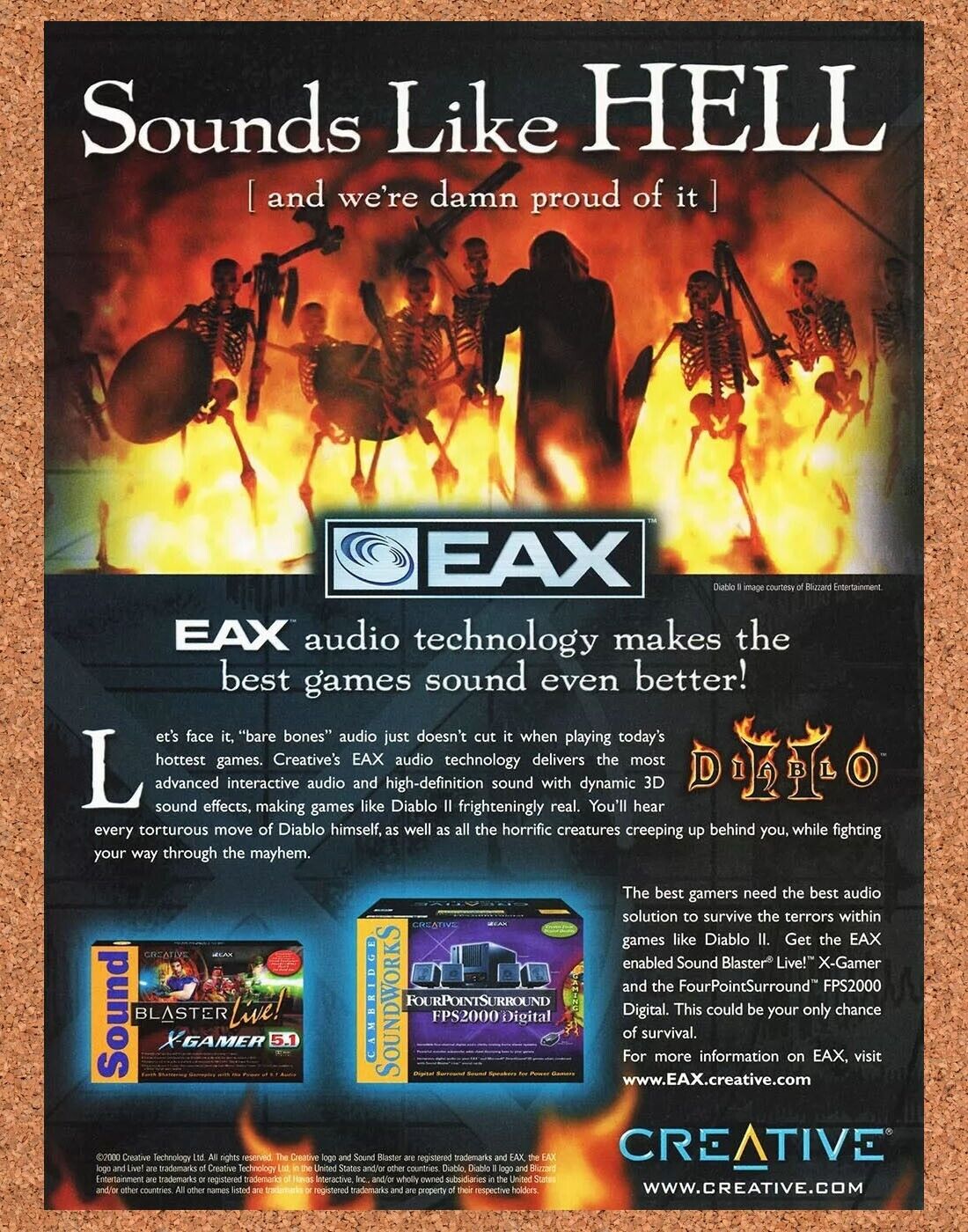2002 Diablo II PC EAX Original Sound Blaster Ad v4