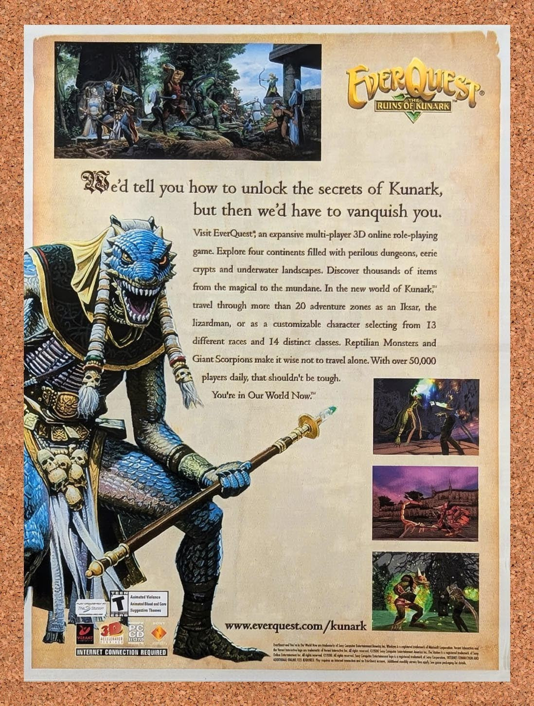 2000 EverQuest Ruins Of Kunark PC Original Ad v2
