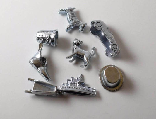Monopoly Game Replacement Pieces/Movers/Classic Token Lot of 8 Parker Family Cat - 