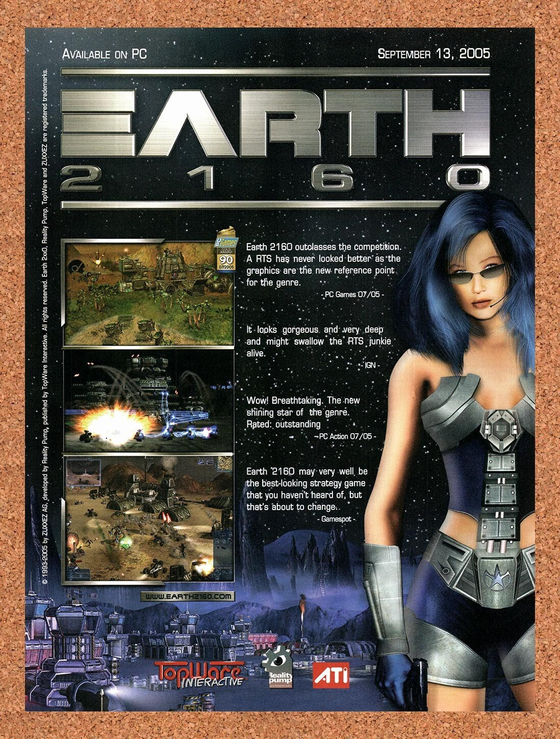 2005 Earth 2160 PC Original Ad v1