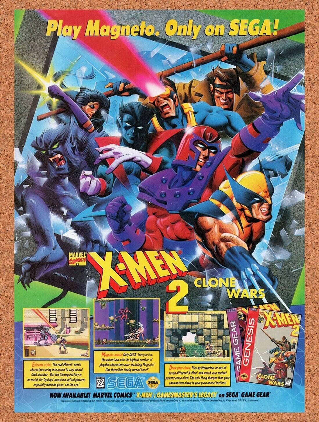 1995 X-Men 2 Clone Wars Genesis Original Ad v1