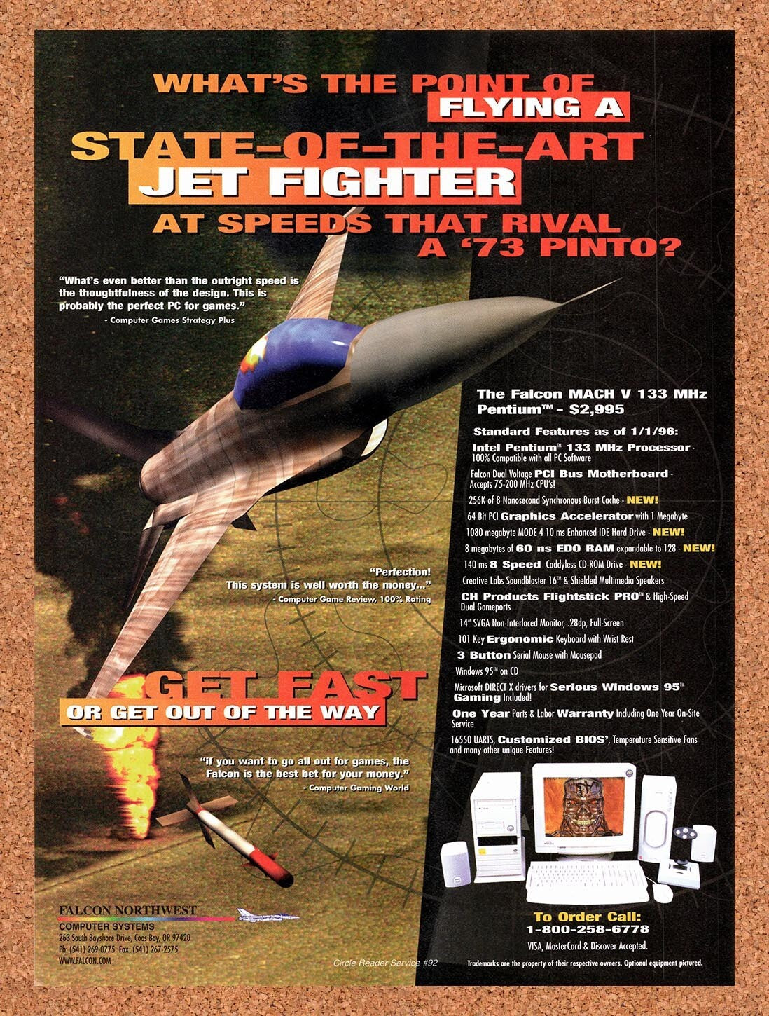 1996 Falcon Northwest Mach V 133 Original Ad v20