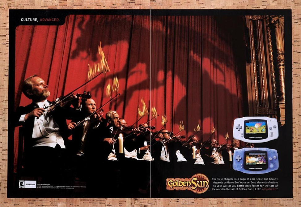 2001 Golden Sun GBA Original Ad v1