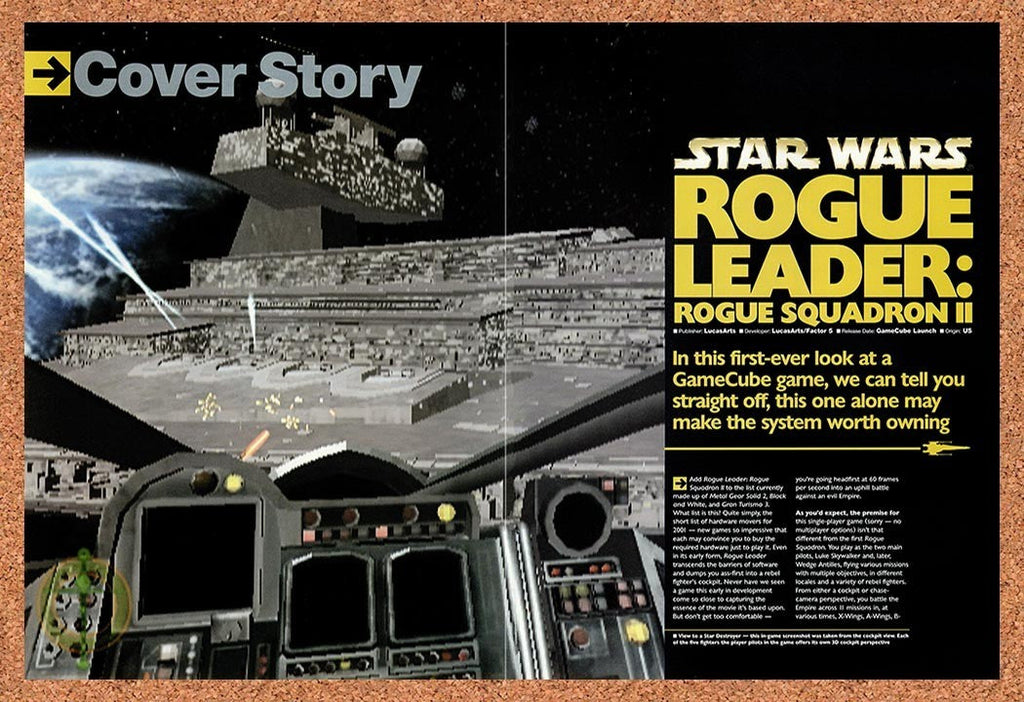 2001 Star Wars Rogue Leader GameCube Original Ad vr1