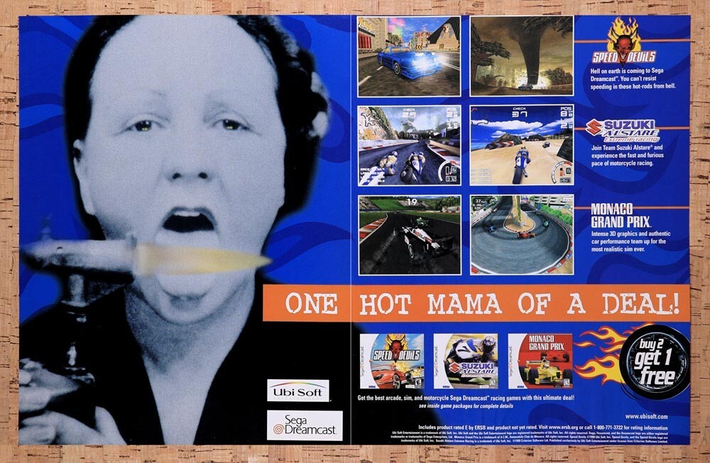 1999 Ubisoft Dreamcast Games Original Ad v4