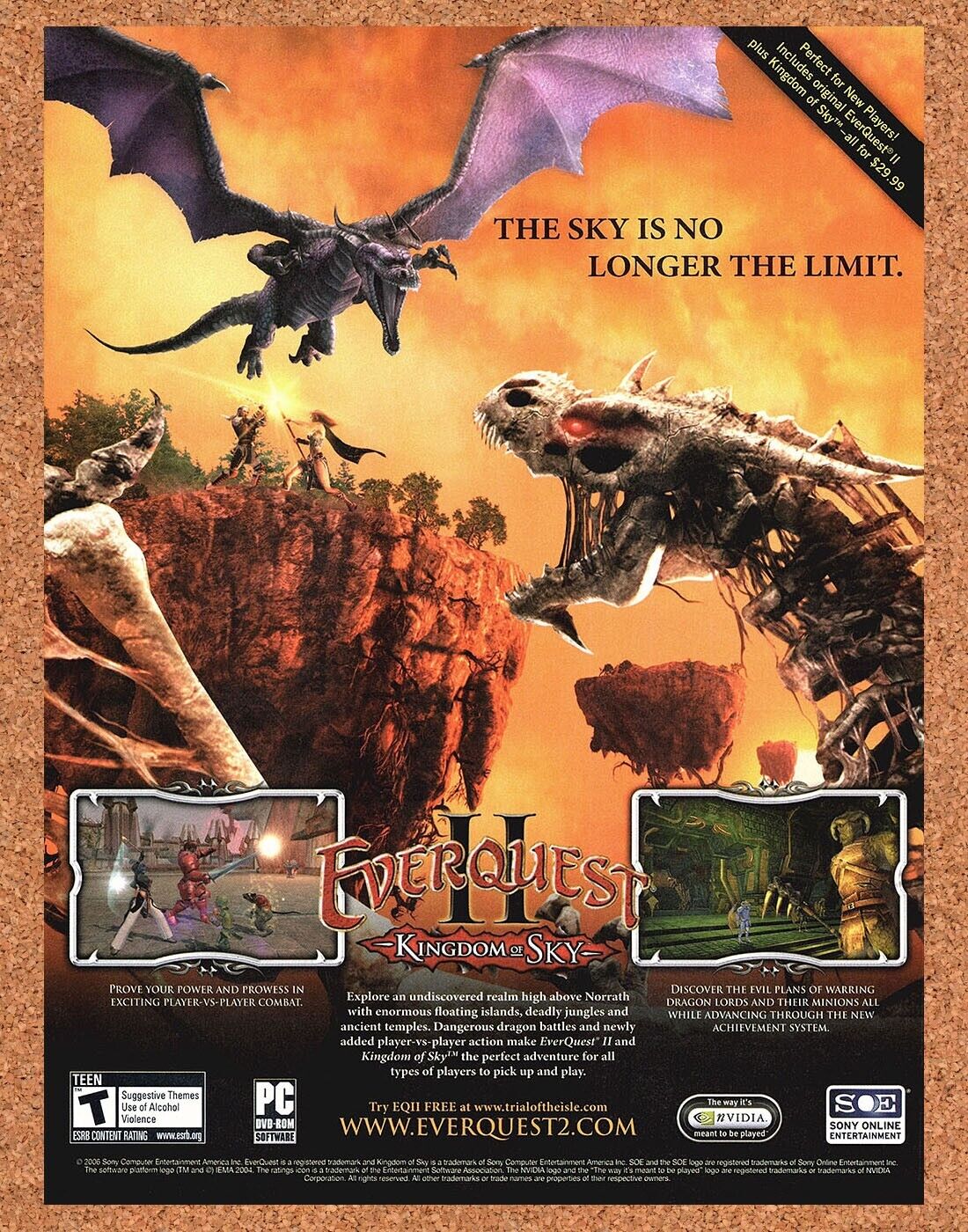 2006 EverQuest II Kingdom Of The Sky PC Original Ad