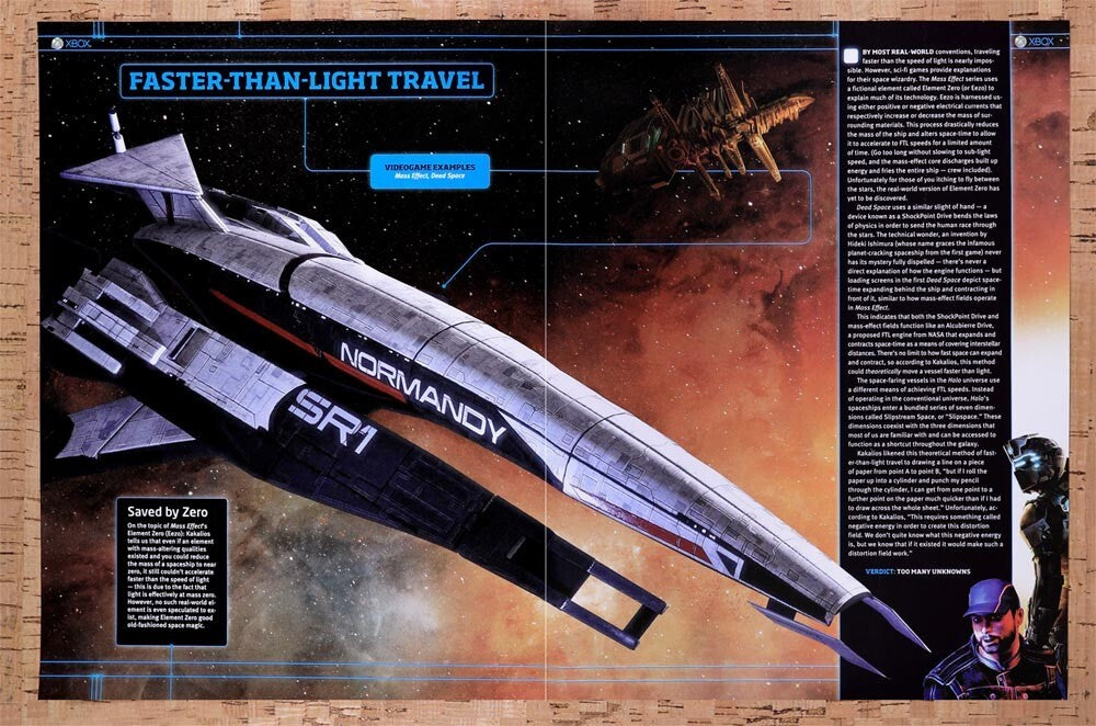 2013 Mass Effect SSV Normandy SR-1 Faster-Than-Light Travel Original Ad v2