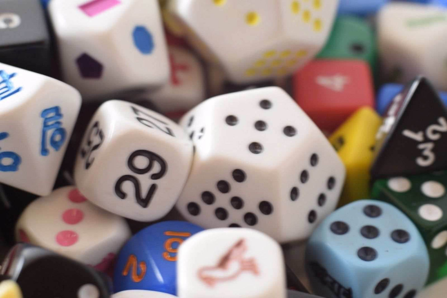 Quarter (1/4) Pound of Dice RPG Koplow Game Dice Shapes 16mm Double d6 Large - 