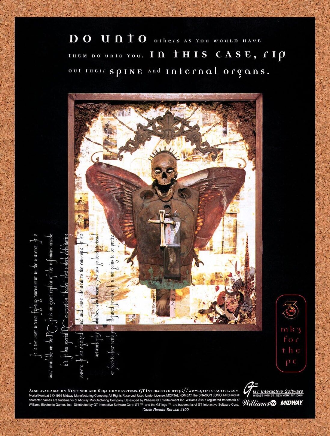 1996 Mortal Kombat 3 PC Original Ad