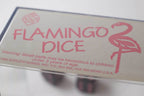 NEW Blue Dice with Pink Flamingo Dice 6 Sided Bunco RPG Game D6 16mm Roll (sold per piece) - 