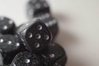 Ninja Speckled 16mm D6 Pipped | Black/Grey (sold per piece) - 
