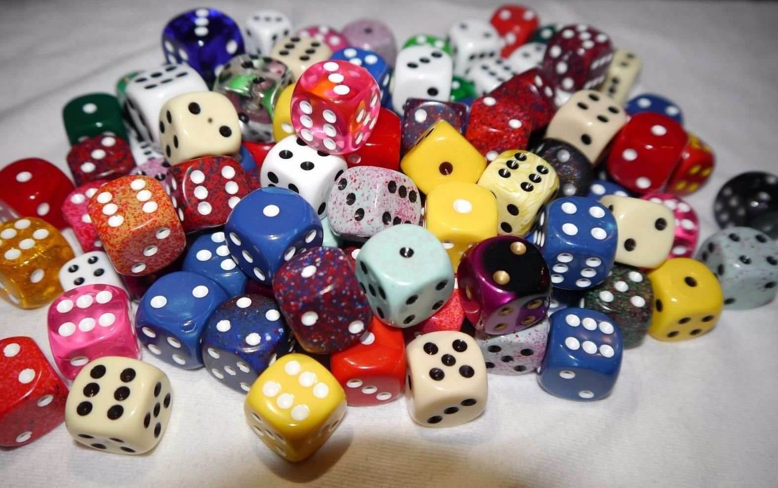 Random d6 Gaming RPG Yahtzee Dice Multi Colors Sizes Quality - 10 Dice