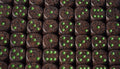 Earth Speckled 16mm D6 Pipped | Sold per Die (Green + Brown Dice) - 