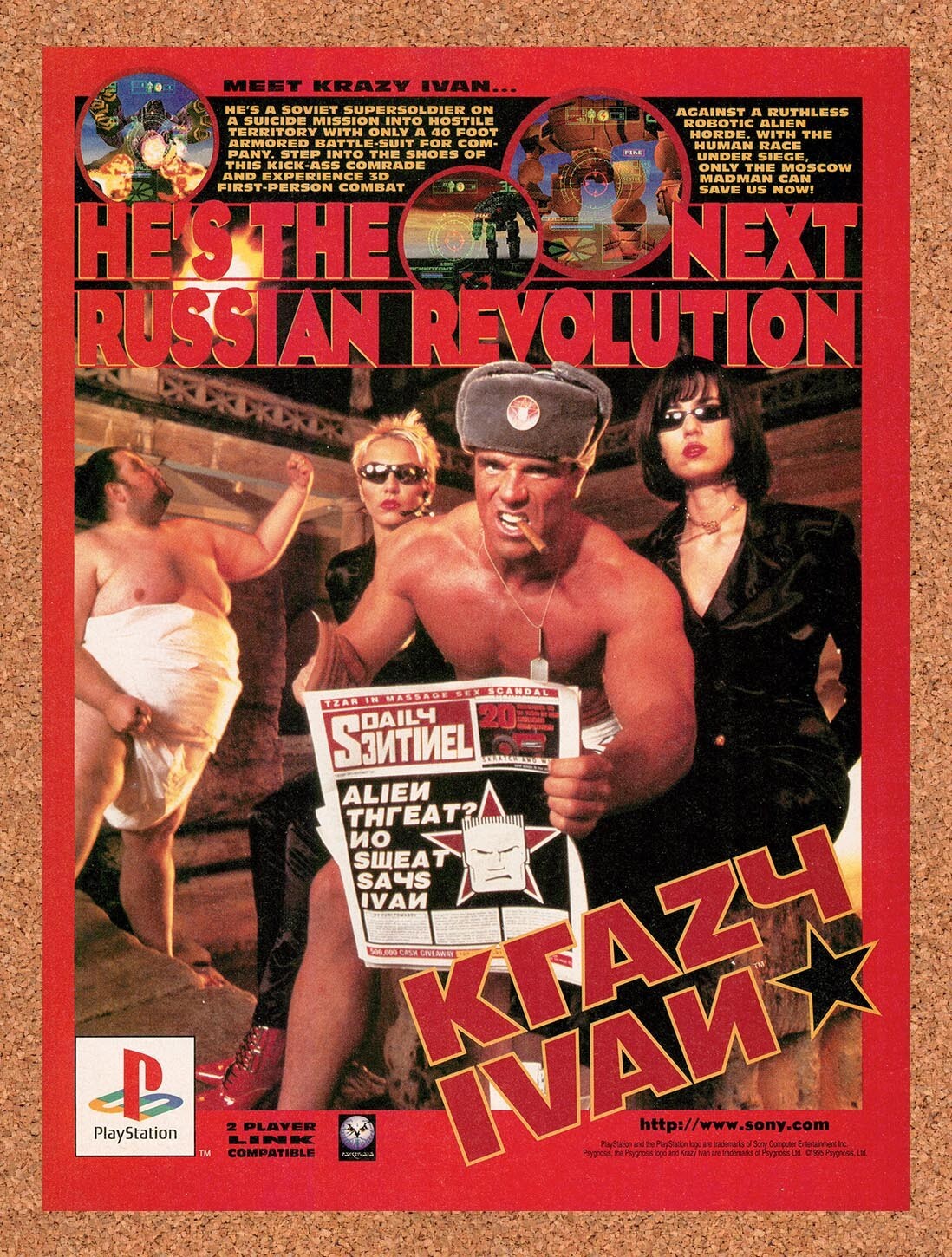 1996 Krazy Ivan PS1 Original Ad v1