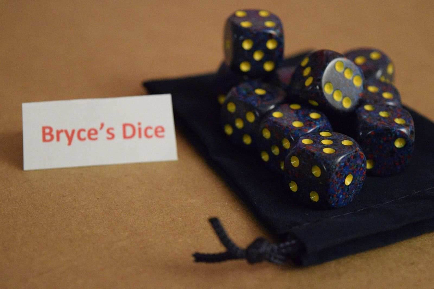 Twilight Speckled 16mm D6 RPG Chessex Dice Blue/ Yellow - 