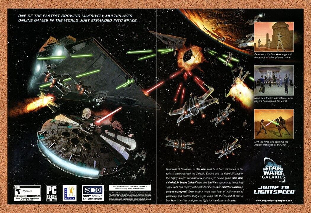 2006 Star Wars Galaxies PC Original Ad