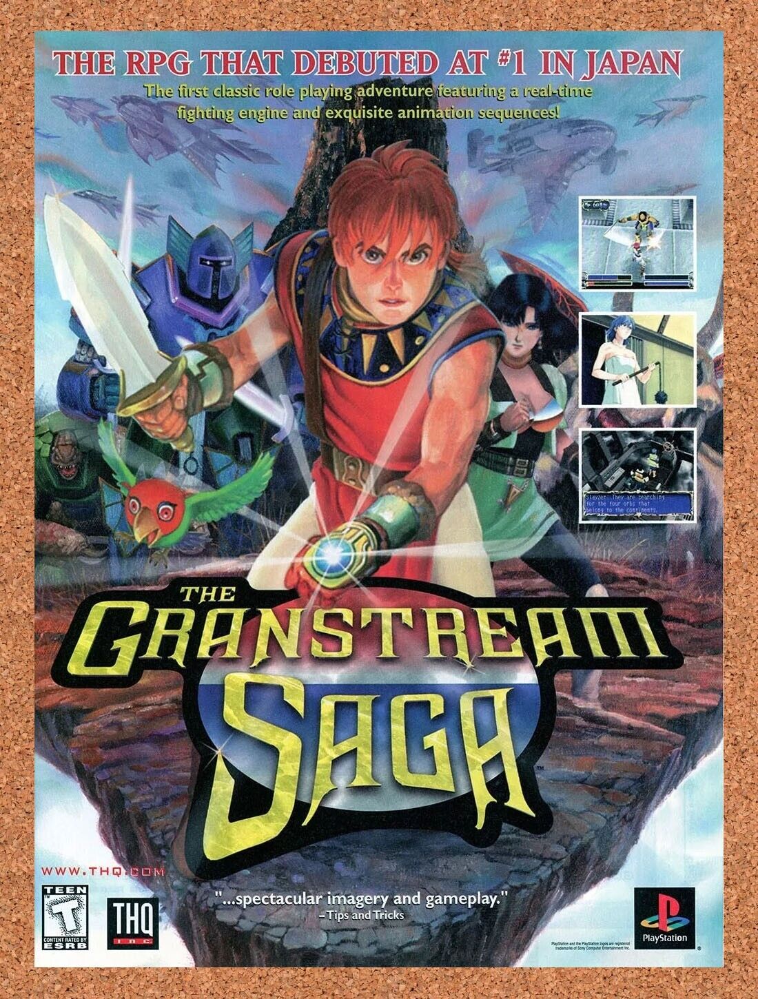 2000 Granstream Saga PS1 Original Ad