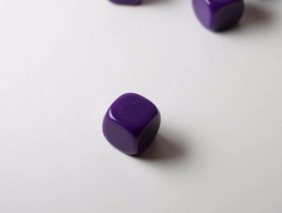 (Sold by Piece) Blank Purple Dice / Counting Cubes 16mm D6 Square RPG Gaming Dice DIY - 