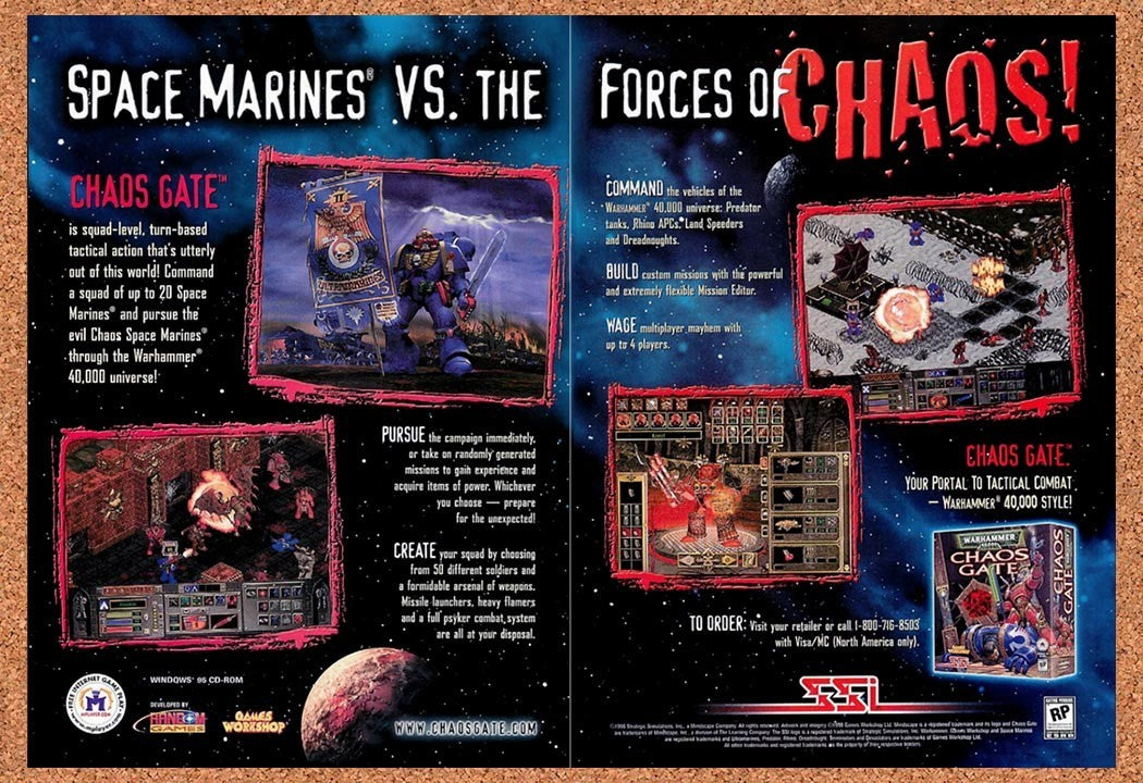 1998 Warhammer Chaos Gate PC Original Ad v2