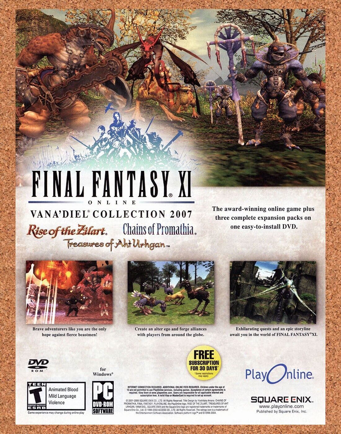 2007 Final Fantasy XI Online Vana'diel Original Ad