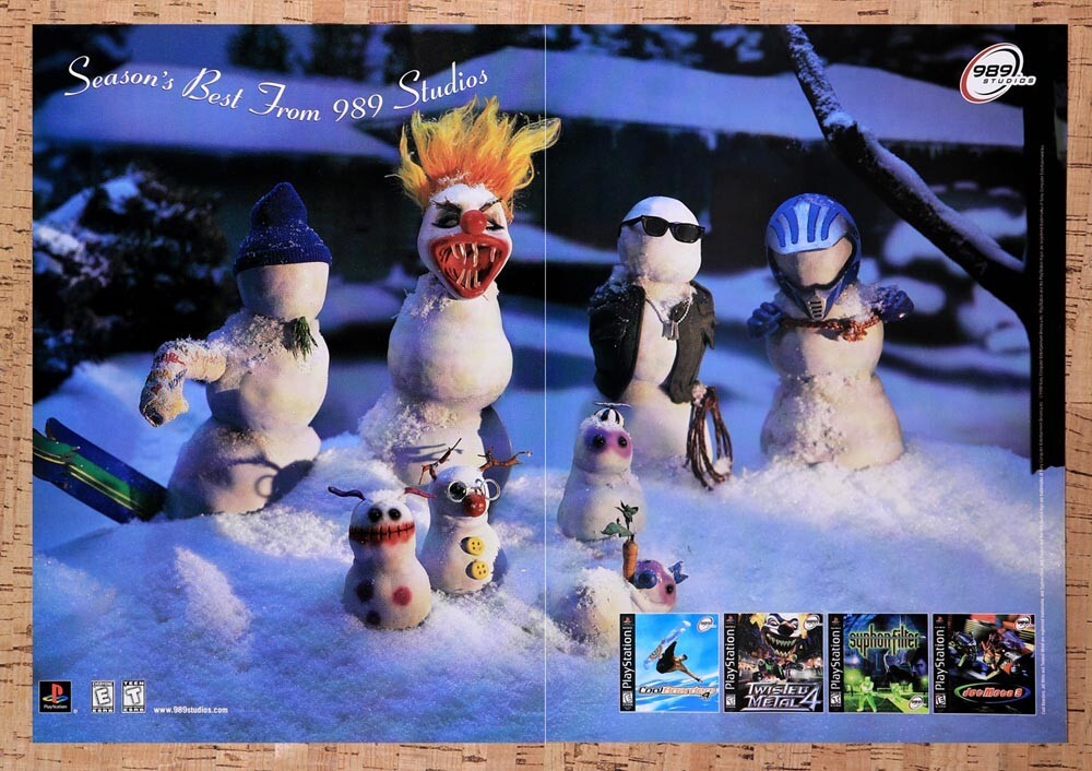 1999 989 Studios PS1 Games Original Ad v1