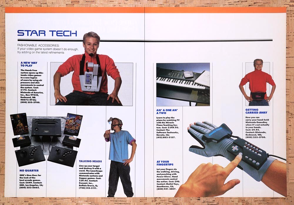 1991 Nintendo Accessories Original Ad v8