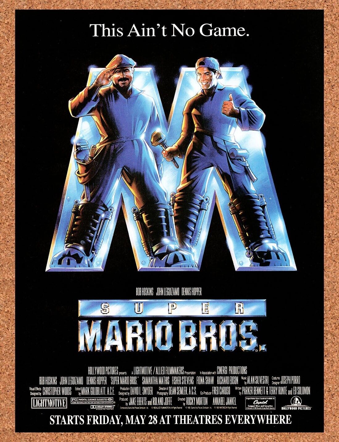 1993 Super Mario Bros Movie Theatric Original Ad v1