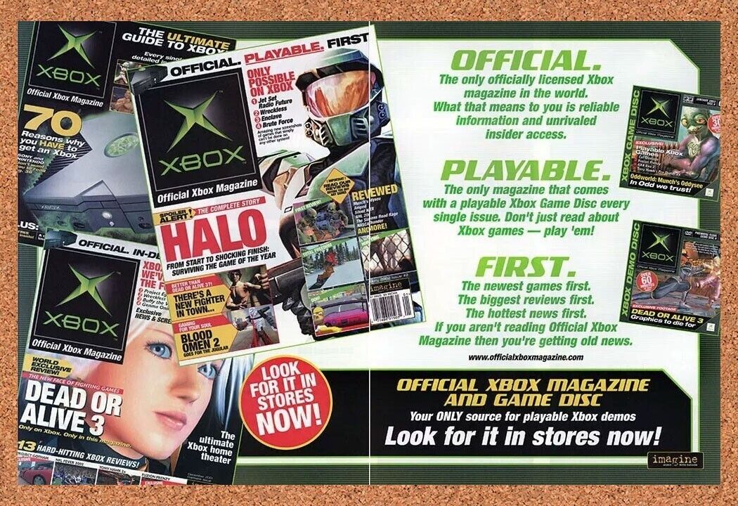 2004 Halo Xbox Original Xbox Magazine Ad