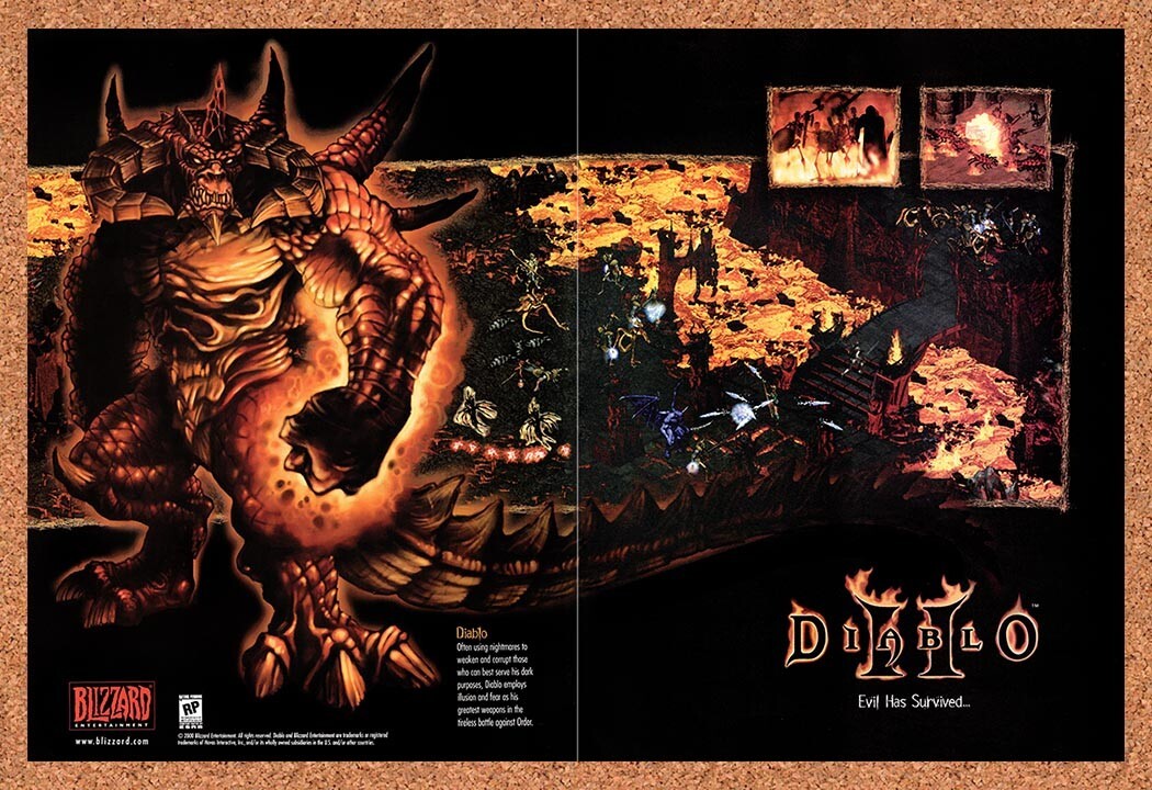2000 Diablo II Lava Variant Original Ad v16