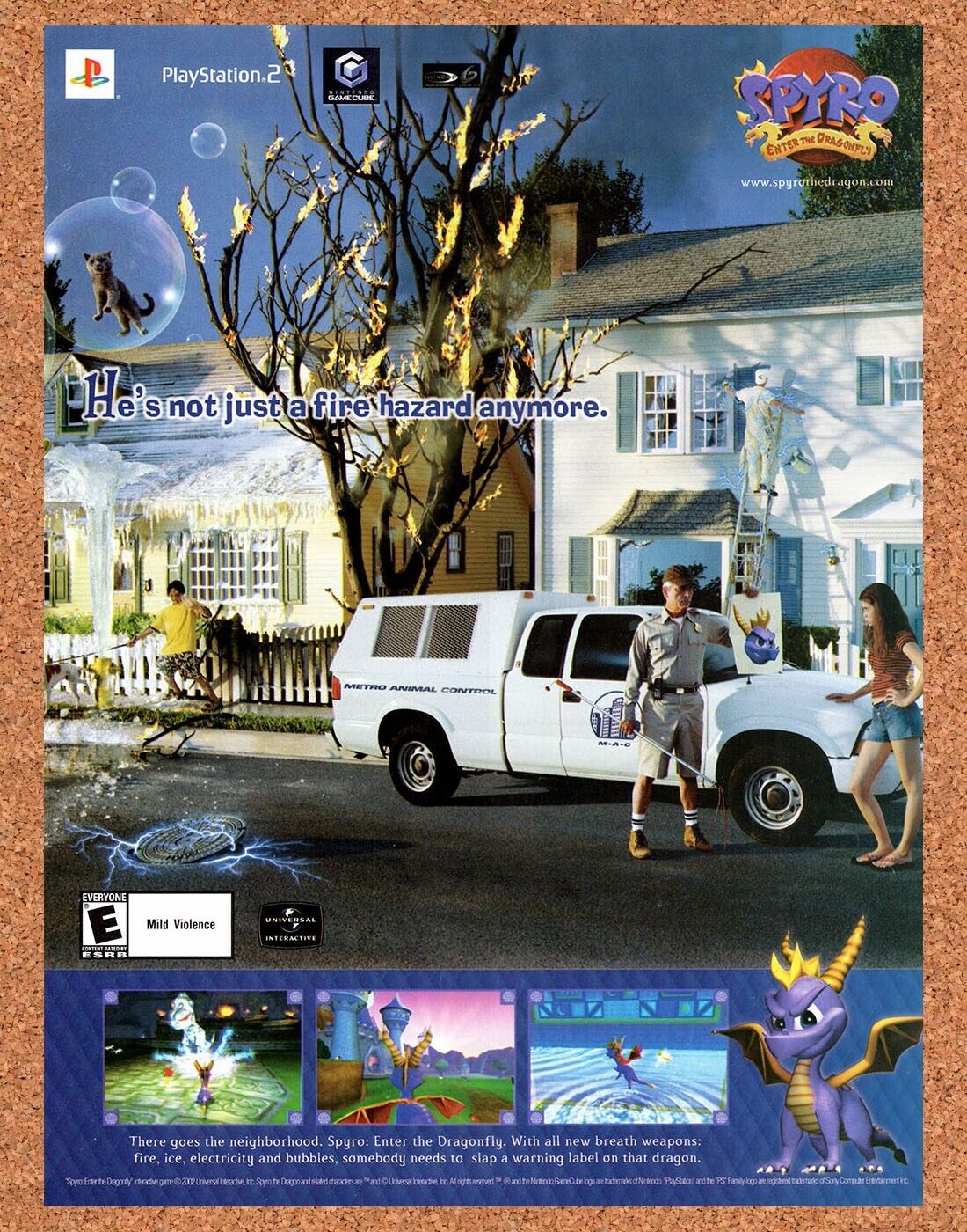 2003 Spyro Enter The Dragon PS2 Original Ad v1