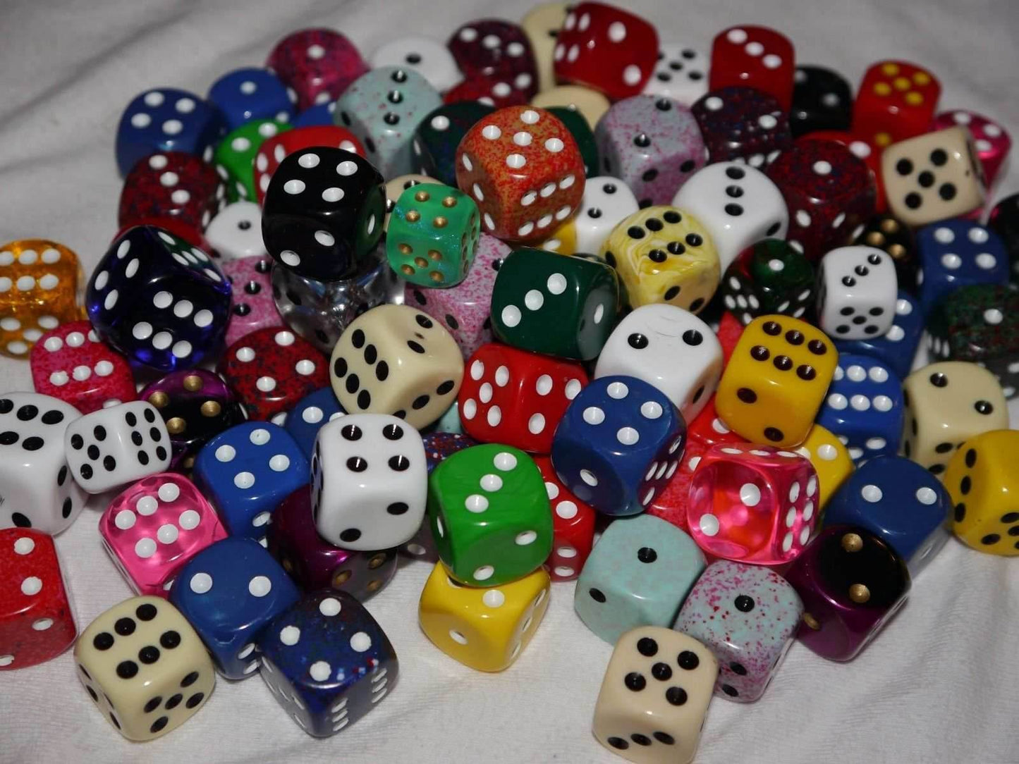 Random d6 Gaming RPG Yahtzee Dice Multi Colors Sizes Quality - 10 Dice