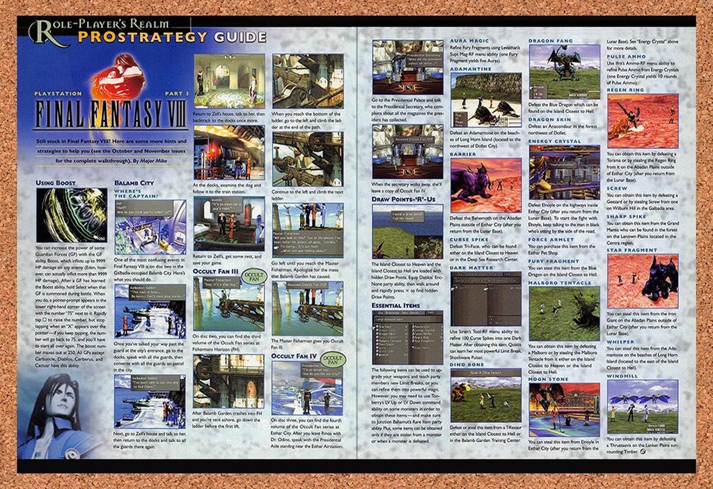 1999 Final Fantasy VIII PS1 Original Ad vr2